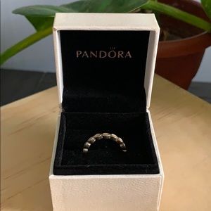Pandora Size 7 Ivory and silver Ring